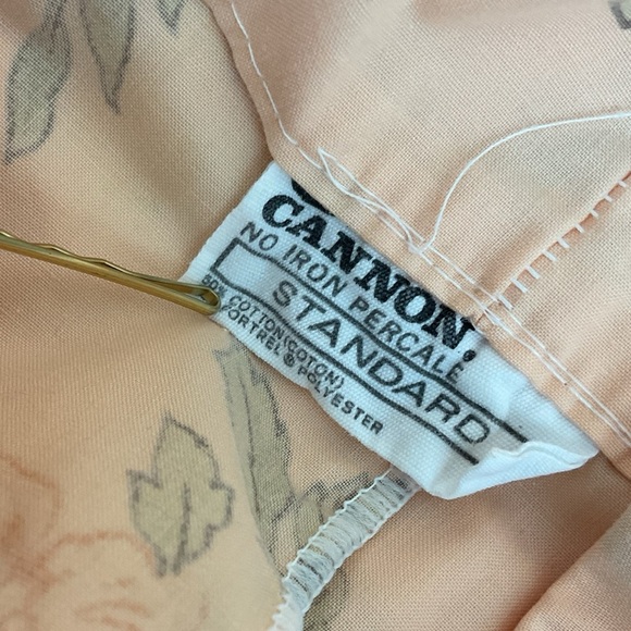 Vintage Cannon botanical floral percale pillowcase set of 2 - Picture 7 of 7